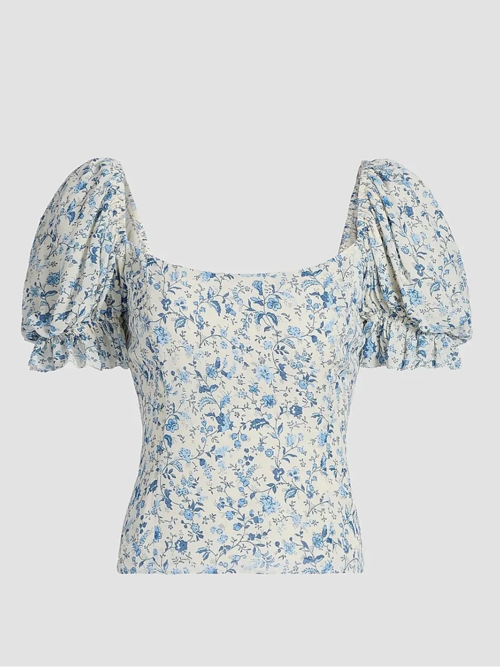 Reformation Marin Top Floral Blouse